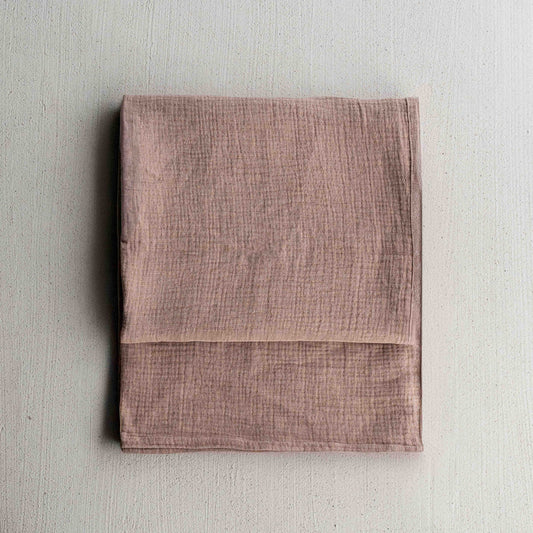 Stone Haze Linen Throw Blanket