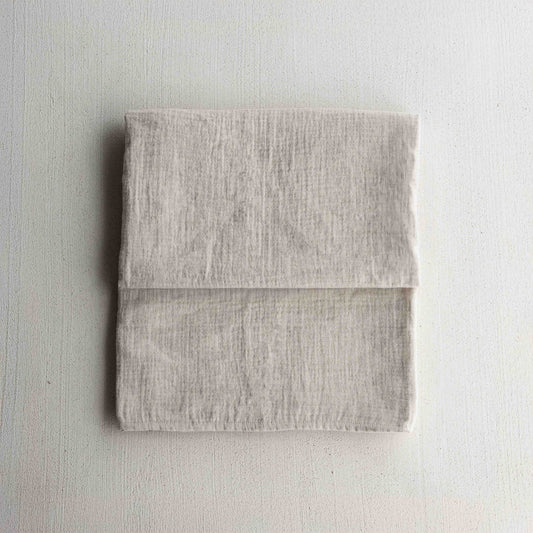 Haze Beige Linen Throw Blanket