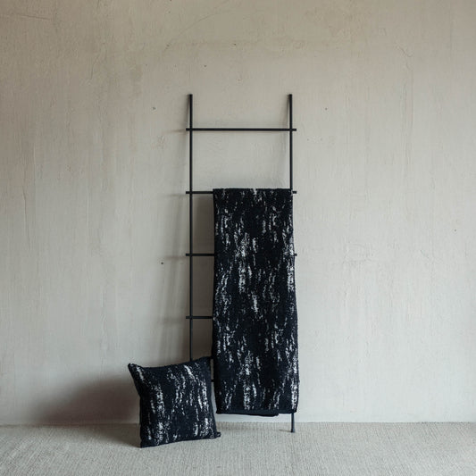 Artic Textured Soft Black Throw Blanket
